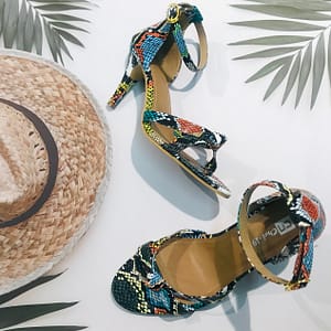 Multi snake top print sandals